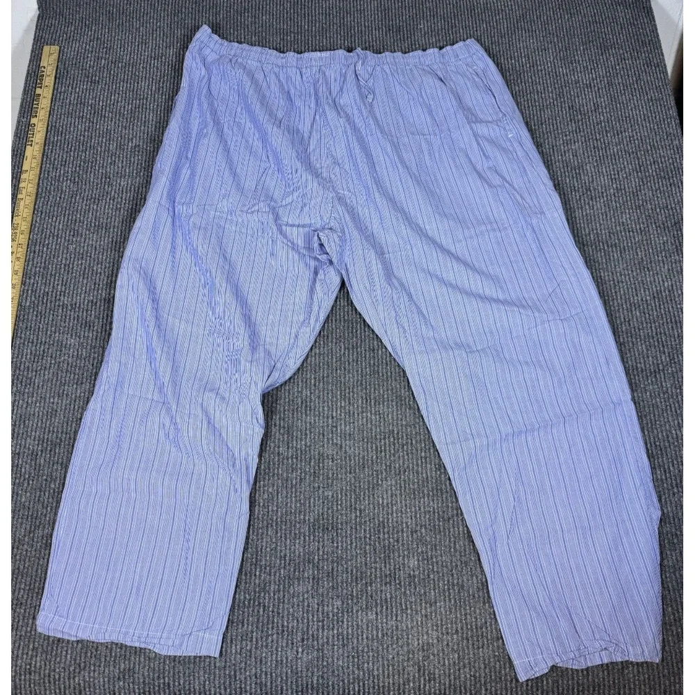 Polo Ralph Lauren Pajama Pants Baggy 3XL Blue Straight Leg Striped Drawstring